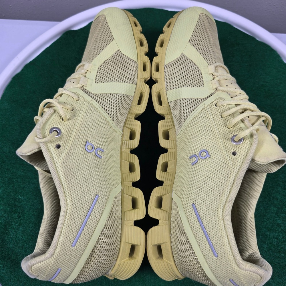 On Cloud Running Shoes Womens 9.5 Yellow Mesh Sneakers Low Top CloudTec FVN OI - Picture 5 of 13